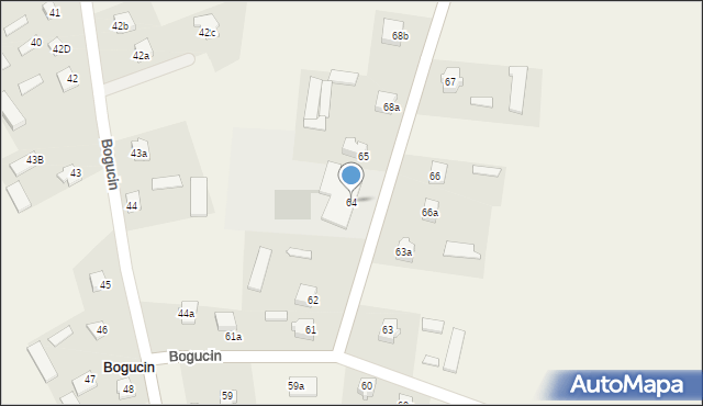 Bogucin, Bogucin, 64, mapa Bogucin