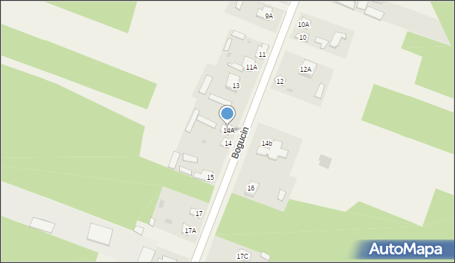Bogucin, Bogucin, 14A, mapa Bogucin