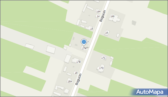 Bogucin, Bogucin, 17A, mapa Bogucin