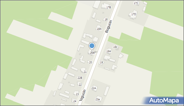 Bogucin, Bogucin, 20A, mapa Bogucin