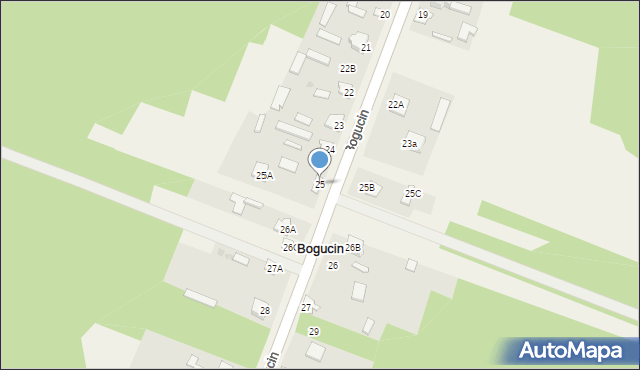 Bogucin, Bogucin, 25, mapa Bogucin