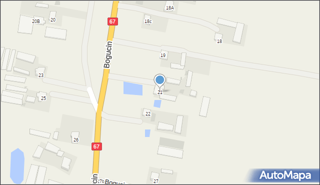 Bogucin, Bogucin, 21, mapa Bogucin