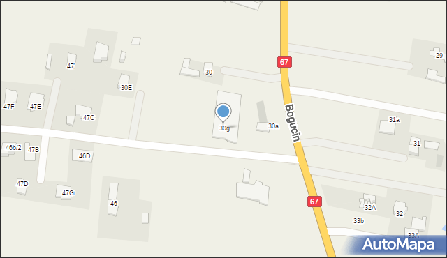 Bogucin, Bogucin, 30g, mapa Bogucin