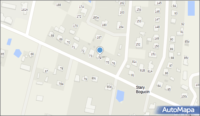 Bogucin, Bogucin, 74, mapa Bogucin