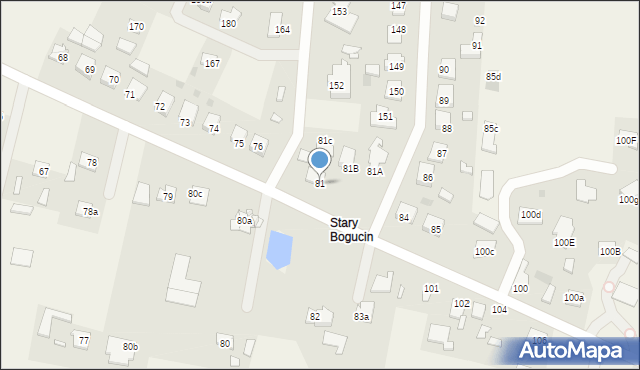 Bogucin, Bogucin, 81, mapa Bogucin
