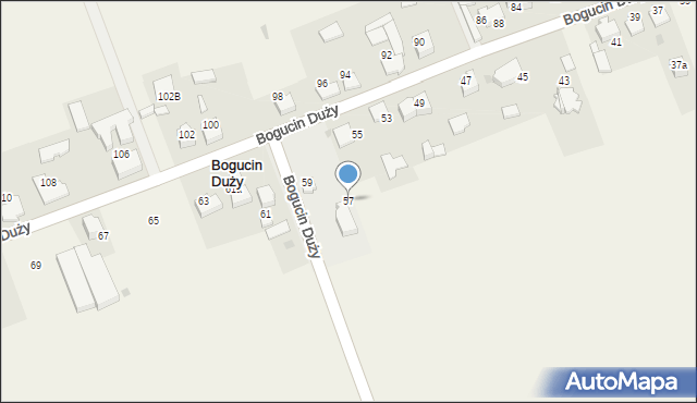 Bogucin Duży, Bogucin Duży, 57, mapa Bogucin Duży