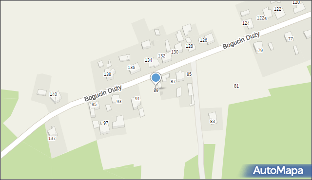 Bogucin Duży, Bogucin Duży, 89, mapa Bogucin Duży