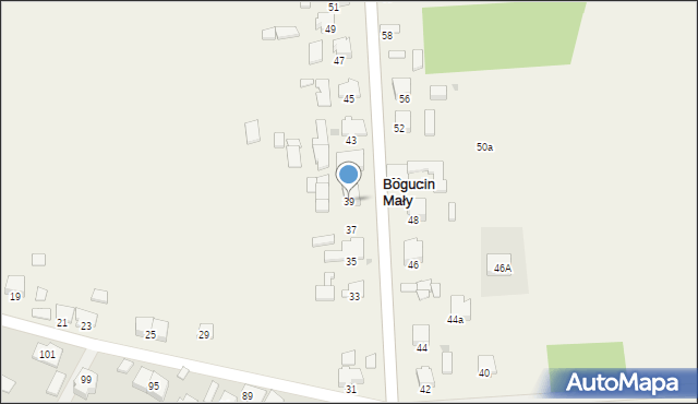 Bogucin Mały, Bogucin Mały, 39, mapa Bogucin Mały