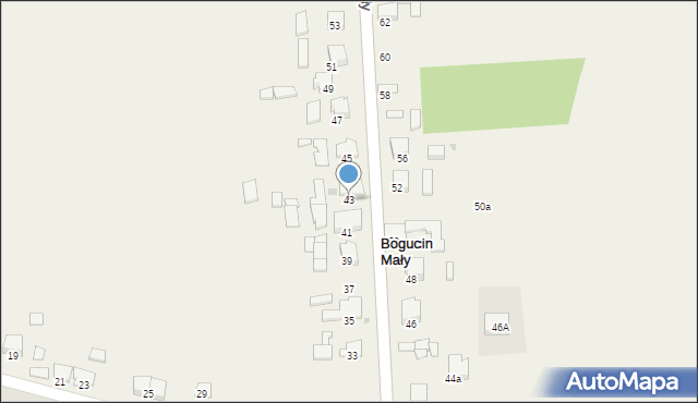Bogucin Mały, Bogucin Mały, 43, mapa Bogucin Mały