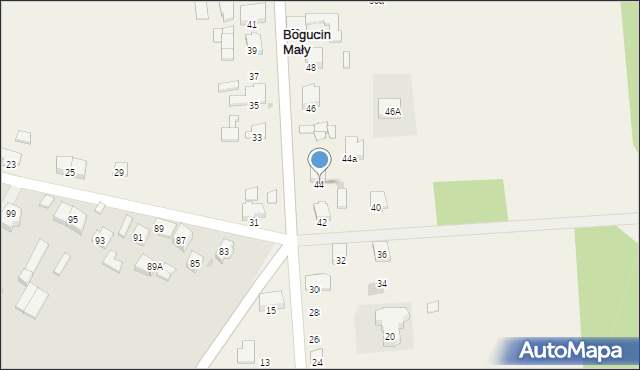 Bogucin Mały, Bogucin Mały, 44, mapa Bogucin Mały