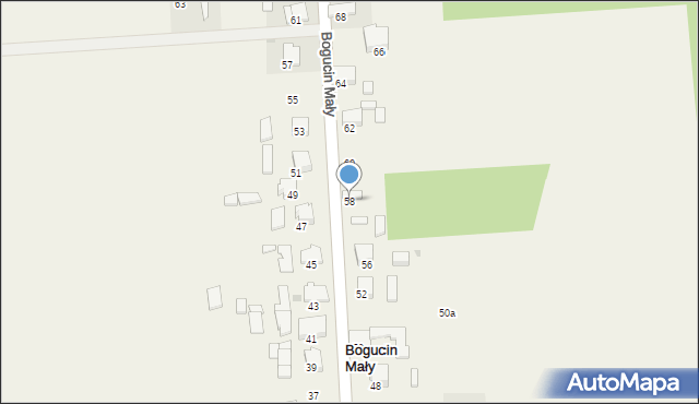 Bogucin Mały, Bogucin Mały, 58, mapa Bogucin Mały
