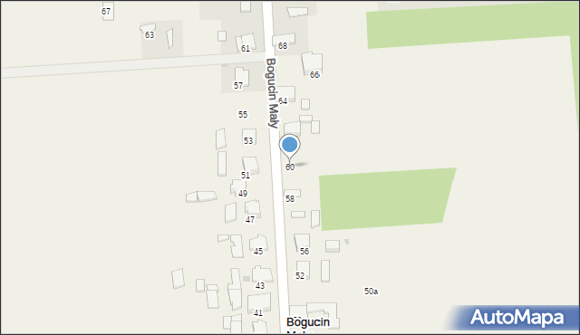 Bogucin Mały, Bogucin Mały, 60, mapa Bogucin Mały