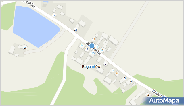 Bogumiłów, Bogumiłów, 11A, mapa Bogumiłów