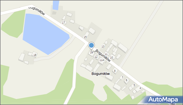Bogumiłów, Bogumiłów, 14, mapa Bogumiłów