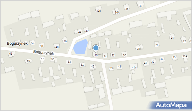 Bogurzynek, Bogurzynek, 40, mapa Bogurzynek