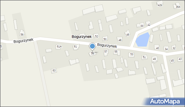 Bogurzynek, Bogurzynek, 59, mapa Bogurzynek