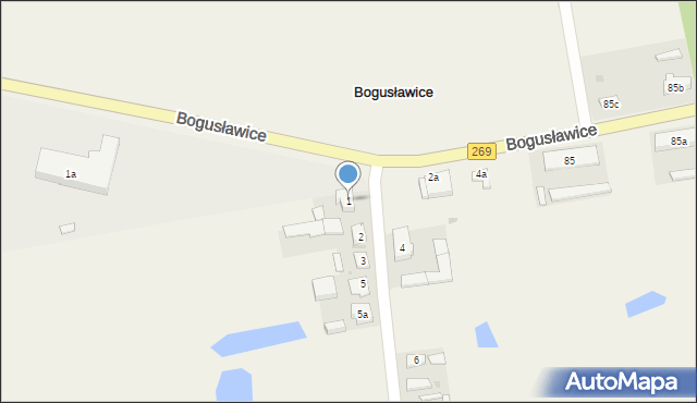 Bogusławice, Bogusławice, 1, mapa Bogusławice