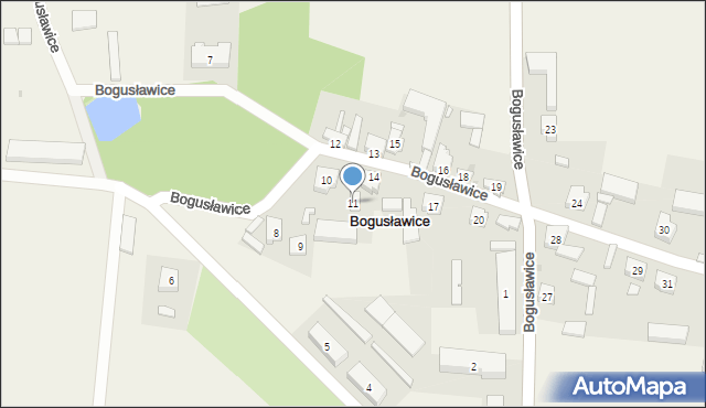 Bogusławice, Bogusławice, 11, mapa Bogusławice