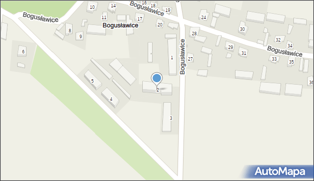Bogusławice, Bogusławice, 2, mapa Bogusławice