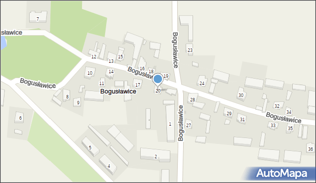 Bogusławice, Bogusławice, 20, mapa Bogusławice