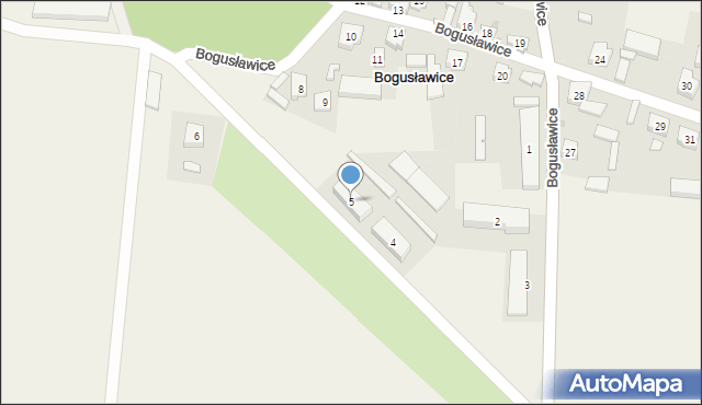 Bogusławice, Bogusławice, 5, mapa Bogusławice