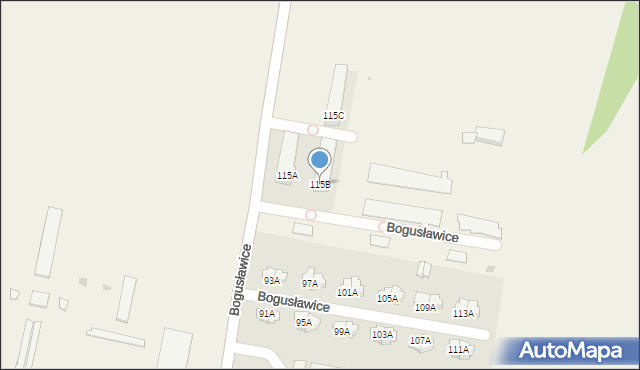 Bogusławice, Bogusławice, 115B, mapa Bogusławice