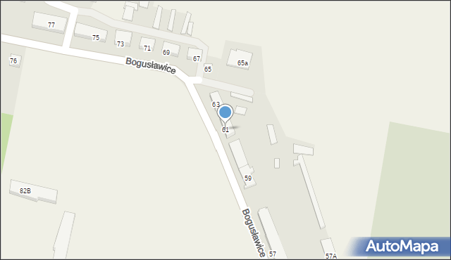 Bogusławice, Bogusławice, 61, mapa Bogusławice