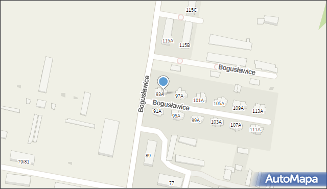 Bogusławice, Bogusławice, 93B, mapa Bogusławice
