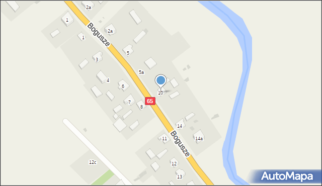 Bogusze, Bogusze, 10, mapa Bogusze