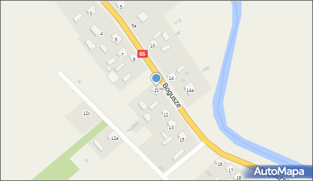 Bogusze, Bogusze, 11, mapa Bogusze