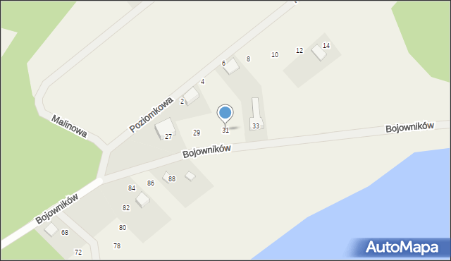 Bogusze, Bojowników, 31, mapa Bogusze