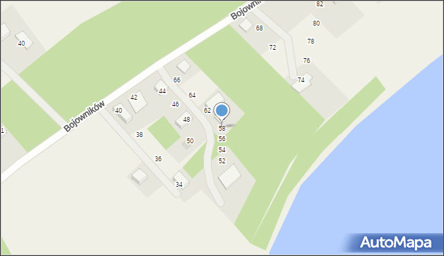 Bogusze, Bojowników, 58, mapa Bogusze