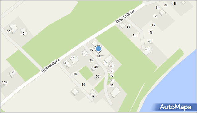 Bogusze, Bojowników, 64, mapa Bogusze
