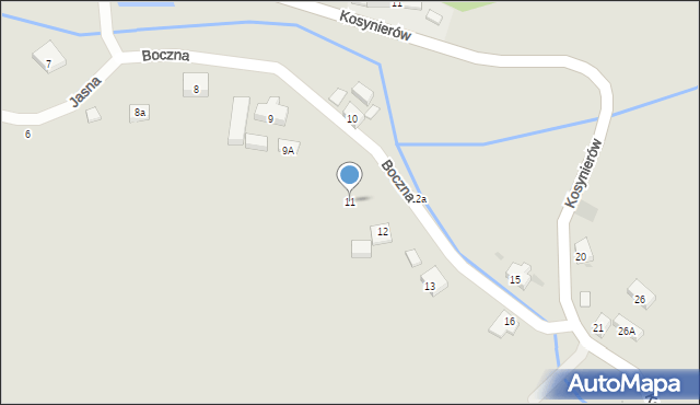 Boguszów-Gorce, Boczna, 11, mapa Boguszów-Gorce