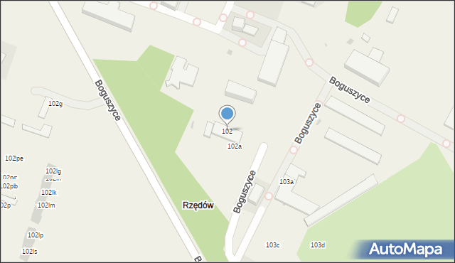 Boguszyce, Boguszyce, 102, mapa Boguszyce
