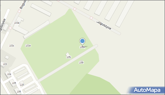 Boguszyce, Boguszyce, 105n, mapa Boguszyce