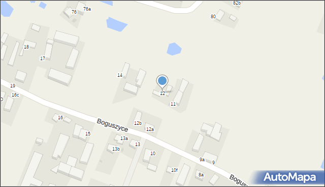 Boguszyce, Boguszyce, 12, mapa Boguszyce