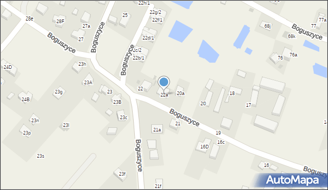 Boguszyce, Boguszyce, 22a, mapa Boguszyce