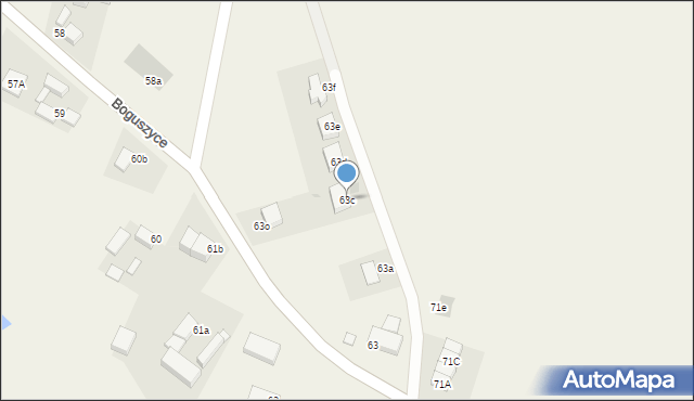 Boguszyce, Boguszyce, 63c, mapa Boguszyce