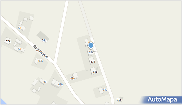Boguszyce, Boguszyce, 63e, mapa Boguszyce