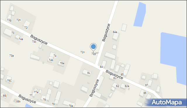 Boguszyce, Boguszyce, 72p, mapa Boguszyce