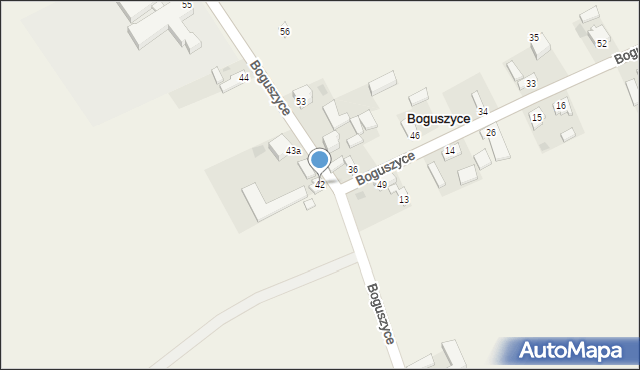 Boguszyce, Boguszyce, 42, mapa Boguszyce