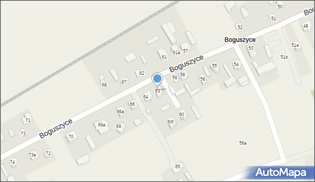 Boguszyce, Boguszyce, 63, mapa Boguszyce