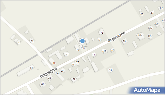 Boguszyce, Boguszyce, 74a, mapa Boguszyce