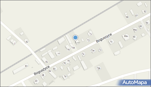 Boguszyce, Boguszyce, 74b, mapa Boguszyce