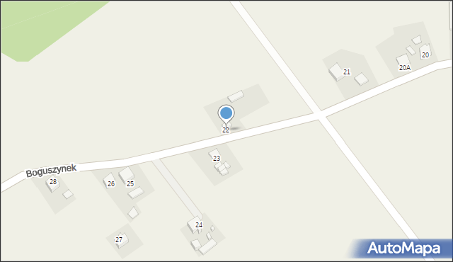 Boguszynek, Boguszynek, 22, mapa Boguszynek