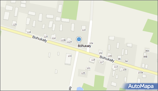 Bohukały, Bohukały, 108, mapa Bohukały