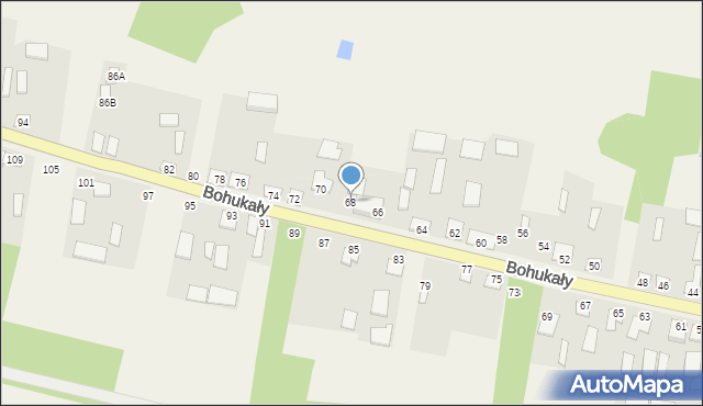 Bohukały, Bohukały, 68, mapa Bohukały