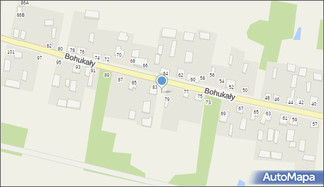 Bohukały, Bohukały, 81, mapa Bohukały