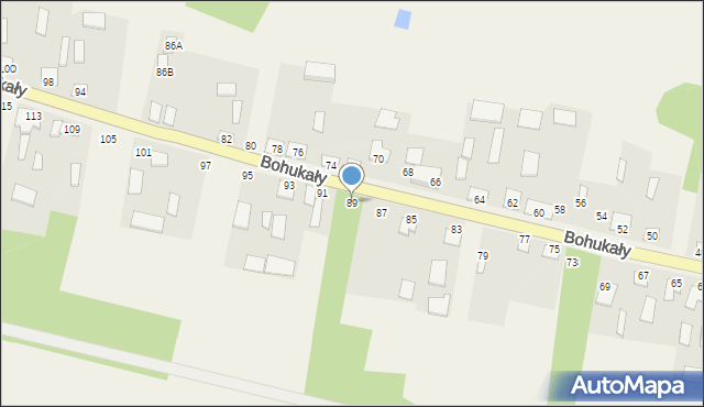 Bohukały, Bohukały, 89, mapa Bohukały